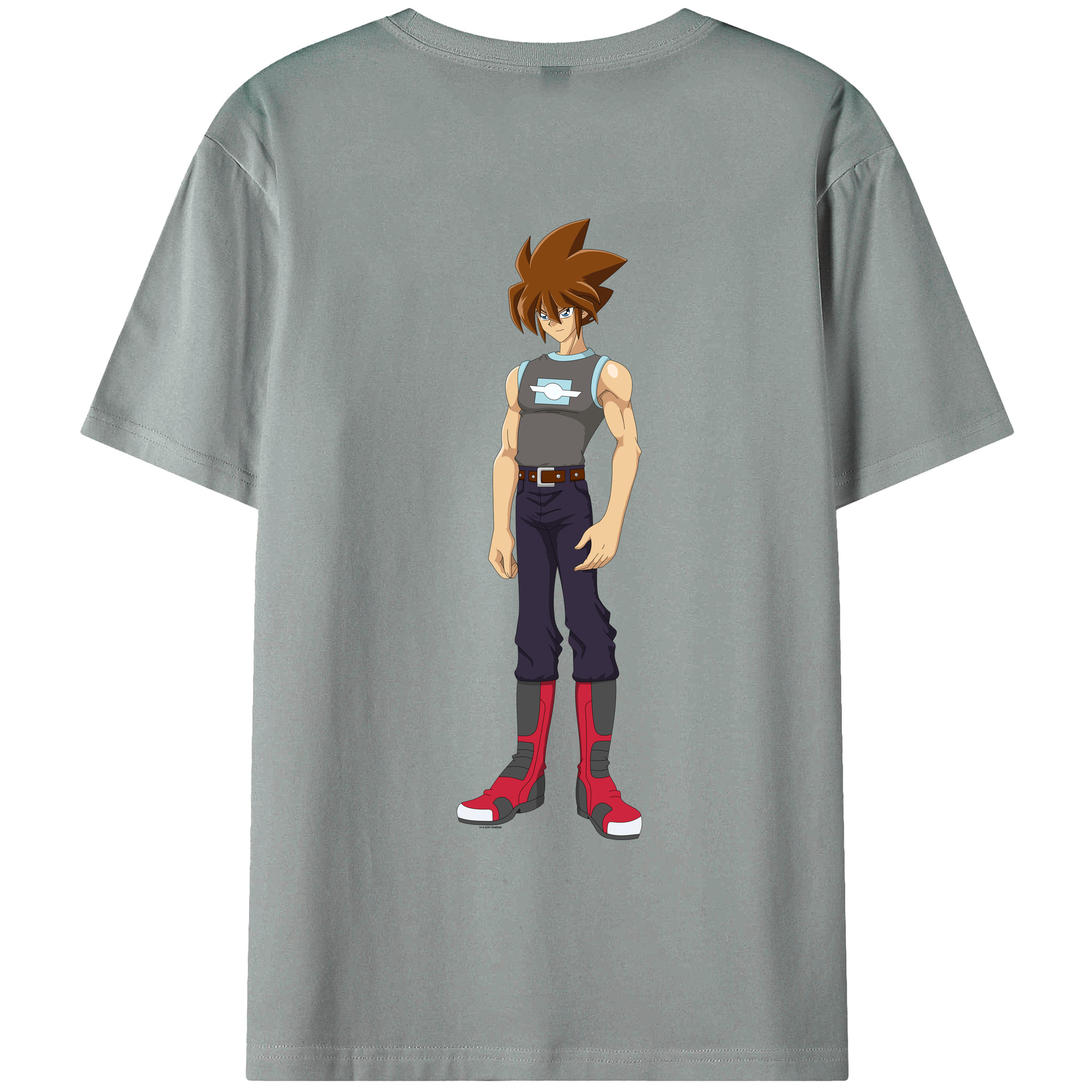 （画像用） 遊☆戯☆王 Yu-Gi-Oh! 綿100％ メンズ半袖Tシャツ（バックプリント） 通気性